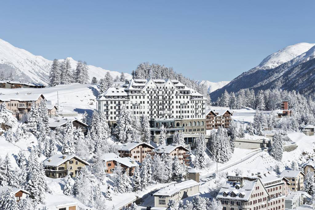 Estação de esqui de St. Moritz, nos Alpes da Suíça