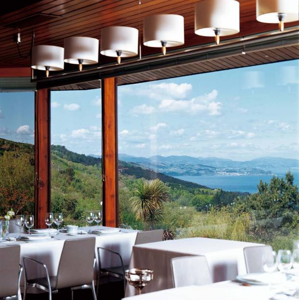 Restaurante Akelarre com vista para praia de San Sebastián