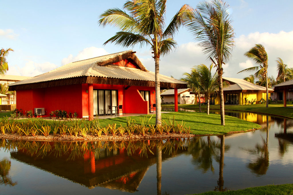 Chalés com vista para o mar no Vila Galé Cumbuco, localizado em Cumbuco, Ceará
