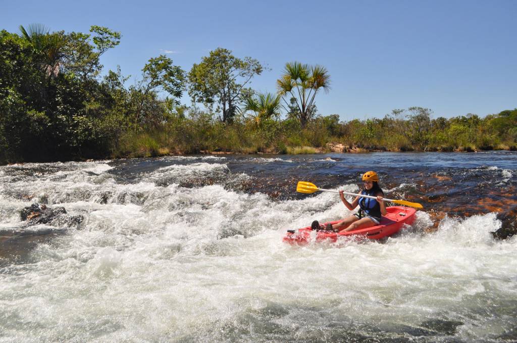 Caiaque no <strong>Rio Novo</strong>, Parque Estadual do Jalap&atilde;o, Tocantins
