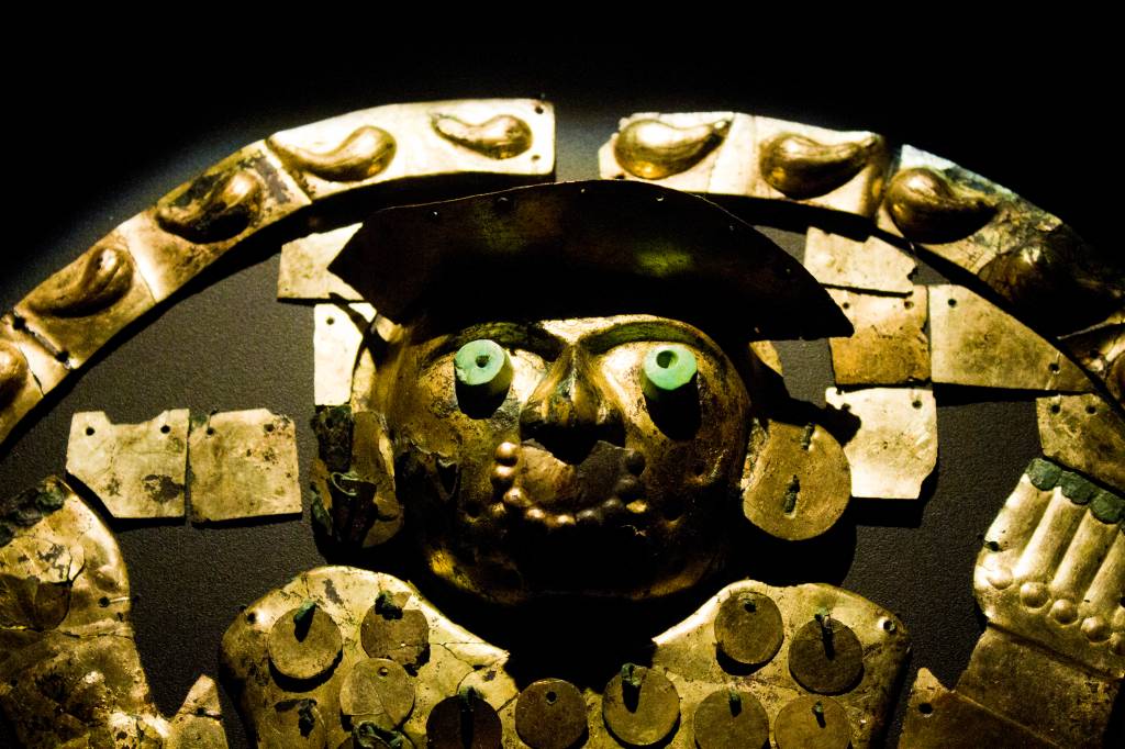 Acervo do Museo Tumbas Reales de Sip&aacute;n, em Lambayeque, pr&oacute;ximo de Chiclayo, norte do Peru