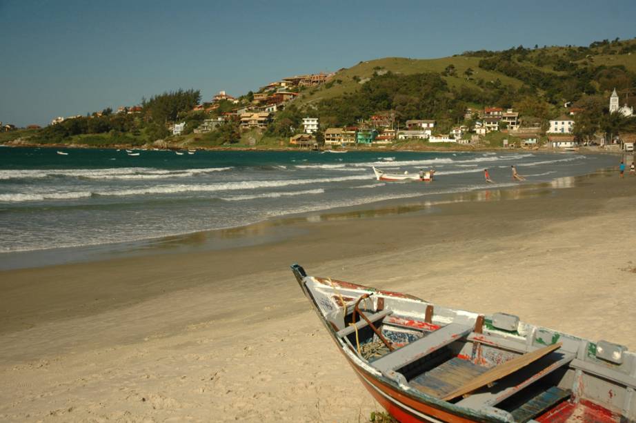 Praia de Garopaba, no centro comercial da cidade