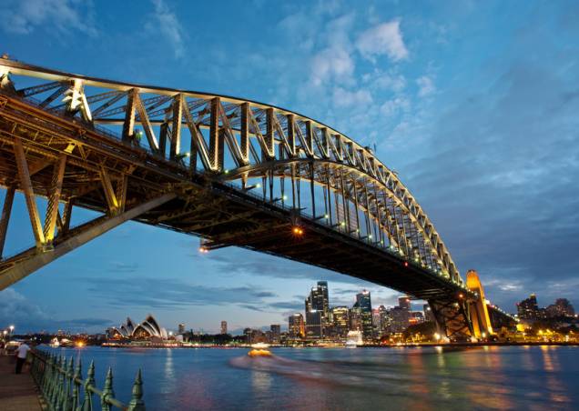 Vista da Sydney Harbour Bridge a partir de Milsons Point Vista da Sydney Harbour Bridge a partir de Milsons Point