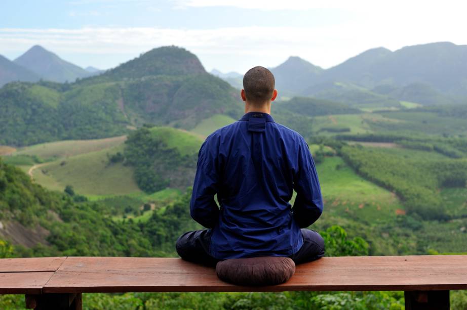 Monge no Mosteiro Zen Budista, em Ibiraçu Monge no Mosteiro Zen Budista, em Ibiraçu