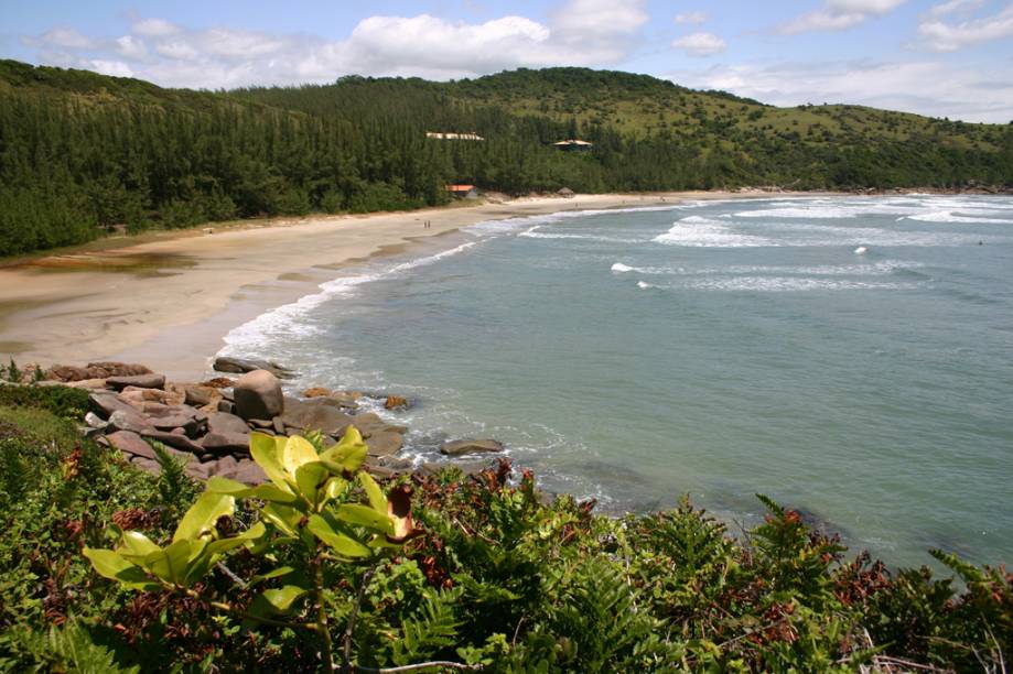 Afastada e sem tanto movimento, a Praia Vermelha tem ondas fortes, boa para surfe