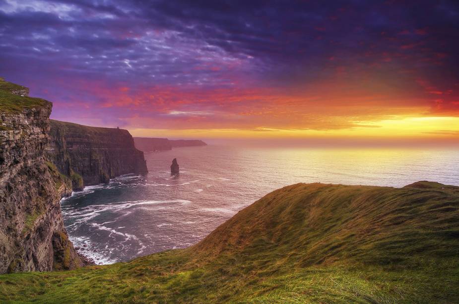 <strong>Cliffs of Moher, <a href="https://viajeaqui.abril.com.br/paises/irlanda" target="_blank" rel="noopener">Irlanda</a></strong> O caminho liga <a href="https://viajeaqui.abril.com.br/cidades/irlanda-dublin" target="_blank" rel="noopener">Dublin</a> a Galway, beirando o oceano com falésias que encantam turistas do mundo todo, tanto que foi utilizado como cenário para o filme Harry Potter e já esteve entre as Sete Maravilhas do Mundo. A trilha pode ser percorrida por ciclistas com níveis de experiência variados, porém, é preciso ter cautela com o terreno escorregadio e trechos que possuem apenas 40 centímetros de largura. O ponto mais alto do percurso de 8 quilômetros tem cerca de 200 metros. <strong>Cliffs of Moher, <a href="https://viajeaqui.abril.com.br/paises/irlanda" target="_blank" rel="noopener">Irlanda</a></strong> O caminho liga <a href="https://viajeaqui.abril.com.br/cidades/irlanda-dublin" target="_blank" rel="noopener">Dublin</a> a Galway, beirando o oceano com falésias que encantam turistas do mundo todo, tanto que foi utilizado como cenário para o filme Harry Potter e já esteve entre as Sete Maravilhas do Mundo. A trilha pode ser percorrida por ciclistas com níveis de experiência variados, porém, é preciso ter cautela com o terreno escorregadio e trechos que possuem apenas 40 centímetros de largura. O ponto mais alto do percurso de 8 quilômetros tem cerca de 200 metros.