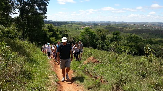 A vegetação muda durante o percurso