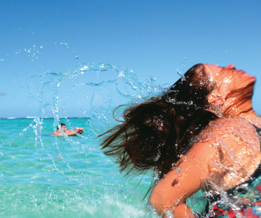 Descanso para pés e alma no mar de Punta Cana Descanso para pés e alma no mar de Punta Cana
