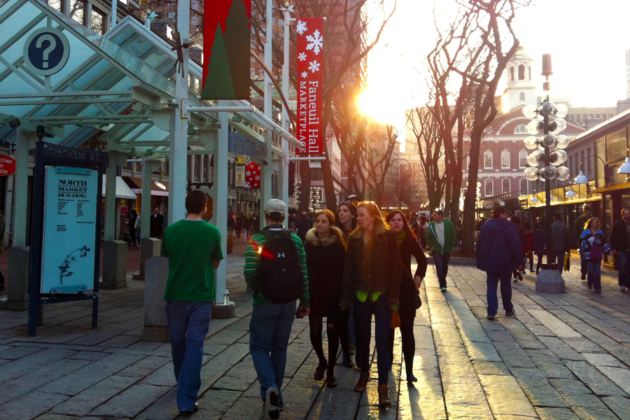 Fim de tarde no Faneuil Hall