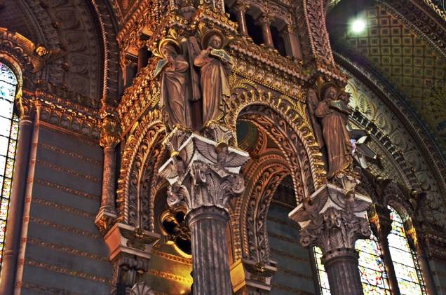 Detalhe da catedral de Lyon Detalhe da catedral de Lyon
