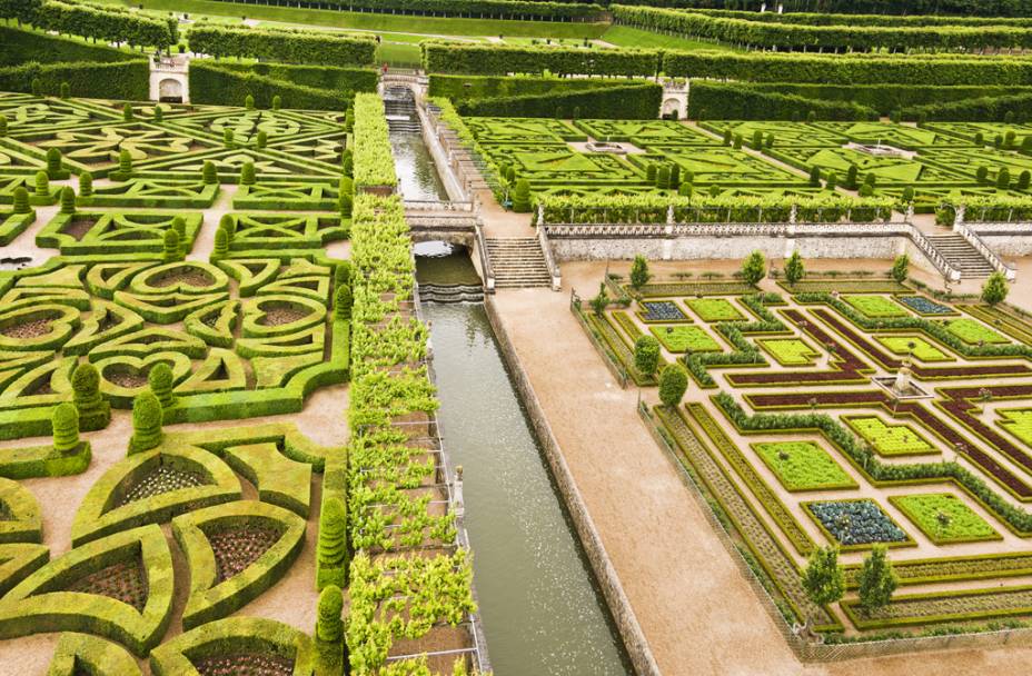 O incrível jardim do Château de Villandry, no Vale do Loire, foi elaborado pelo espanhol Joachim Carvallo no século 20 O incrível jardim do Château de Villandry, no Vale do Loire, foi elaborado pelo espanhol Joachim Carvallo no século 20