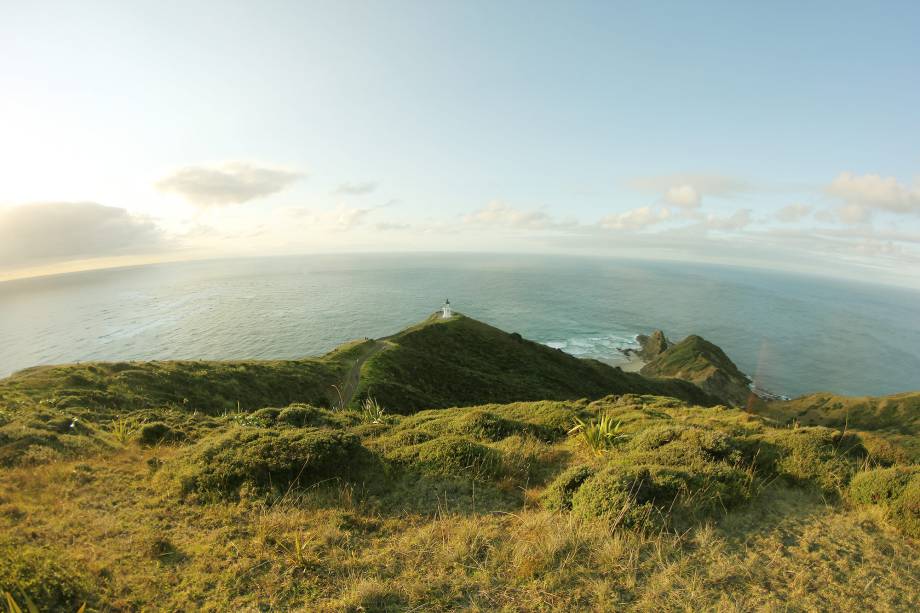 <em><strong>Cape Reinga</strong></em><span> - </span>Segundo crenças maoris, Cape Reinga é o local onde os espíritos se desprendem, pulam da tradicional árvore neozelandesa, a pohutukawa, em direção ao mar para voltarem à terra natal ancestral de Hawaiki. Cape Reinga tem uma energia forte que combina as tradições maoris à paisagem encantadora. Para quem tem tempo disponível, existem diversas trilhas, de níveis de dificuldade e extensões diferentes, que dão acesso a praias paradisíacas e desérticas na região