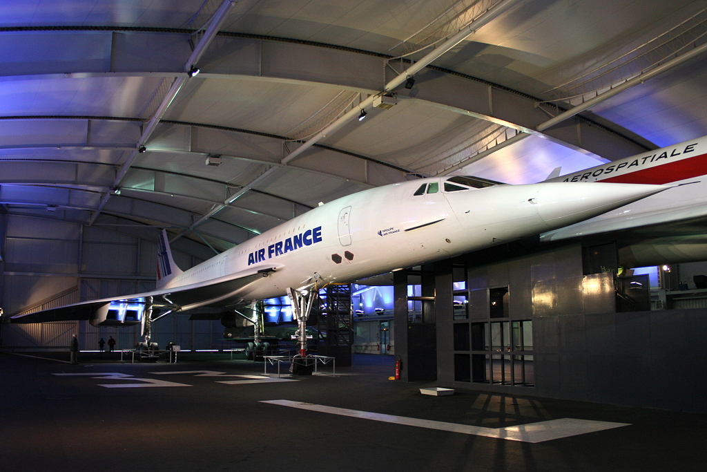 Concorde da Air France, no Museu do Ar e do Espa&ccedil;o, em Le Bourget