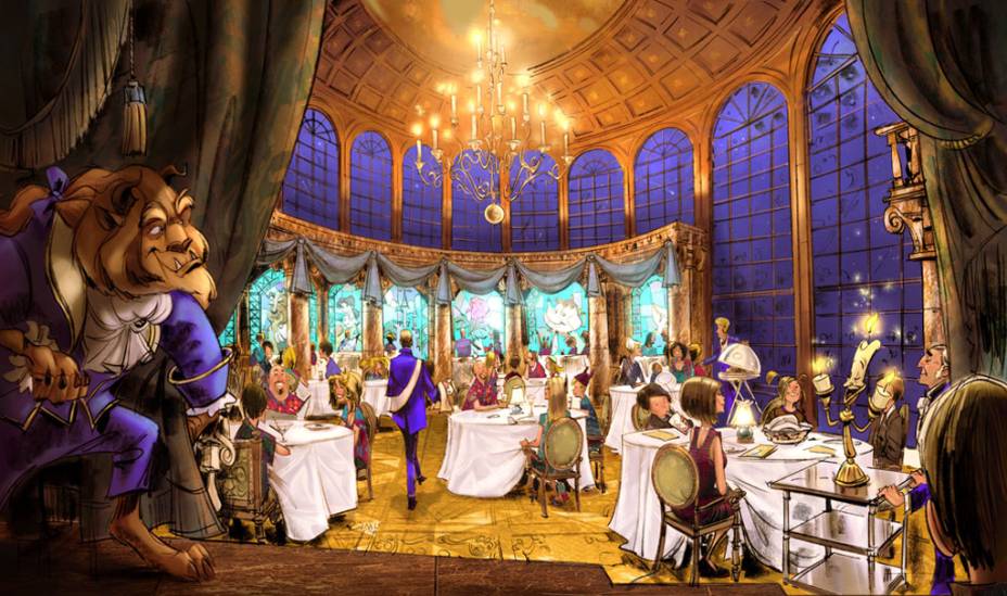 O novo restaurante do Magic Kingdom, o <strong>Be Our Guest</strong>, será a réplica do castelo da Fera O novo restaurante do Magic Kingdom, o <strong>Be Our Guest</strong>, será a réplica do castelo da Fera