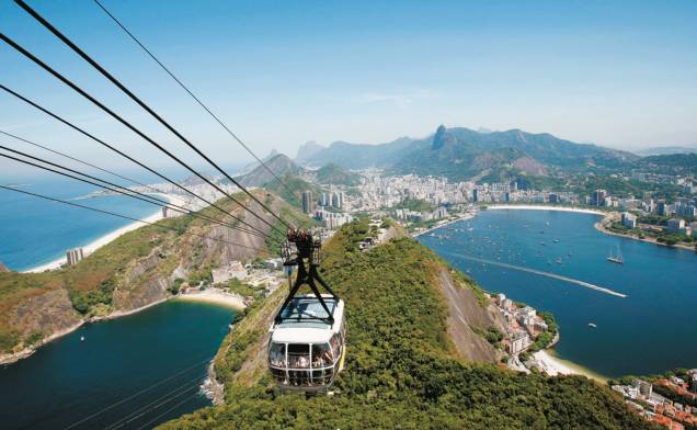 O bondinho do Pão de Açúcar, uma das atrações obrigatórias no Rio O bondinho do Pão de Açúcar, uma das atrações obrigatórias no Rio