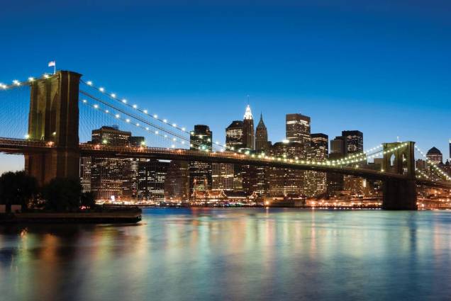 Brooklyn Bridge sobre o Rio Hudson Brooklyn Bridge sobre o Rio Hudson