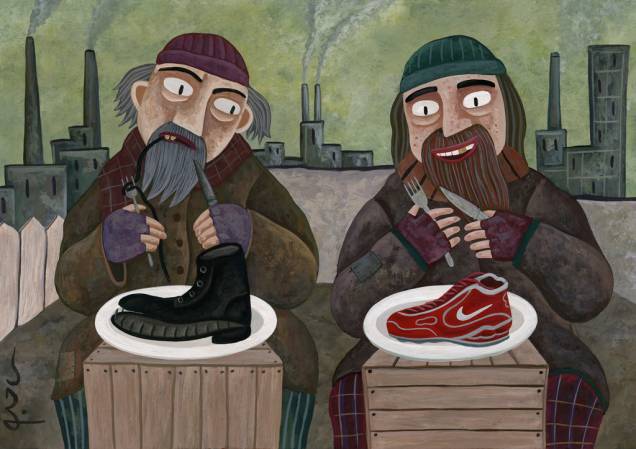 Obras de artistas extrangeiros, como esse cartum do espanhol David Vela, integram a mostra do <strong>39º Salão Internacional do Humor de Piracicaba</strong> Obras de artistas extrangeiros, como esse cartum do espanhol David Vela, integram a mostra do <strong>39º Salão Internacional do Humor de Piracicaba</strong>