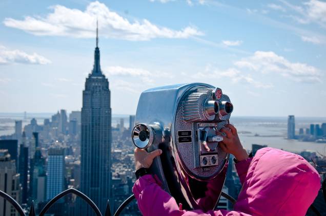 Observatórios sobre arranha-céus como o do Empire State Building e o Top of the Rock são uma das grandes atrações da cidade de Nova York Observatórios sobre arranha-céus como o do Empire State Building e o Top of the Rock são uma das grandes atrações da cidade de Nova York