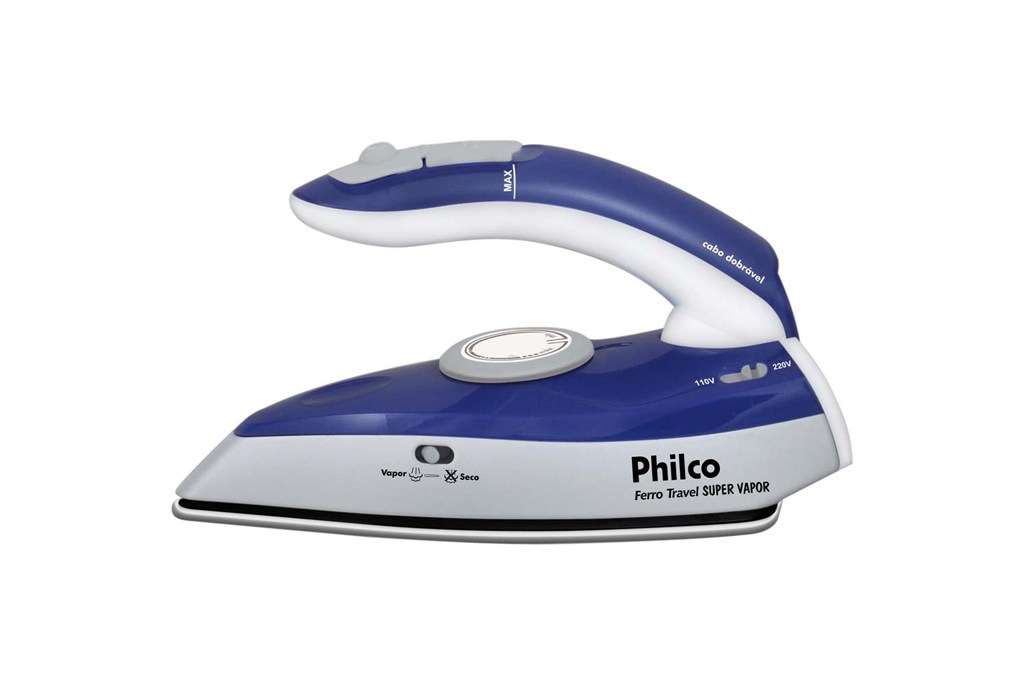 Com o ferro a vapor para viagens voc&ecirc; n&atilde;o ter&aacute; mais problemas com roupas amassadas. Compacto e com cabo dobr&aacute;vel, pode ser levado na mala de qualquer viajante.