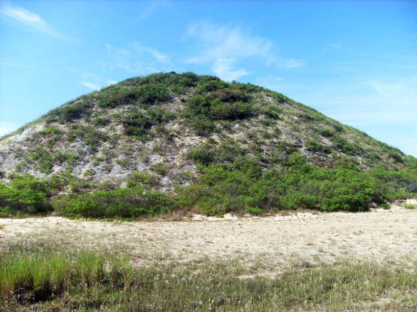 <strong>13. Figueirinha I – Brasil </strong>Quê, existe pirâmide no Brasil? Sim! As construções indígenas brasileiras de base piramidal são chamadas de sambaquis e foram feitas prioritariamente com conchas e areia. Quando ainda não se sabia o que eram aquelas montanhas, muitas foram destruídas para ter seu material usado em construções! Absurdo! Ainda precisamos conhecer muito da nossa história pré-cabraliana e valoriza-la. Estudos sugerem que os sambaquis foram construídos por povos que viveram na costa brasileira entre 8 mil e 2 mil anos atrás. Ao contrário das outras pirâmides da lista, os sambaquis foram aumentando de tamanho aos poucos, à medida que esses povos iam adicionando mais e mais materiais a eles, como restos de alimentos, enfeites que usavam no corpo e artefatos de cerâmica, osso, couro e madeira quebrados e inteiros. Alguns grupos usavam os sambaquis para enterrar seus mortos, demarcar território, realizar rituais e também como mirante. Os sambaquis mais importantes estão no litoral sul de Santa Catarina. A Figueirinha I (foto) fica na praia de Nova Camboriú, tem 18 metros de altura e há de 2.510 a.C. já tinha 2/3 do seu tamanho atual!