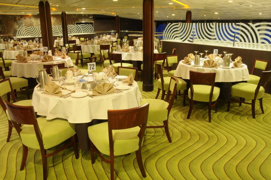 Ao todo, são quatro restaurantes a bordo Ao todo, são quatro restaurantes a bordo