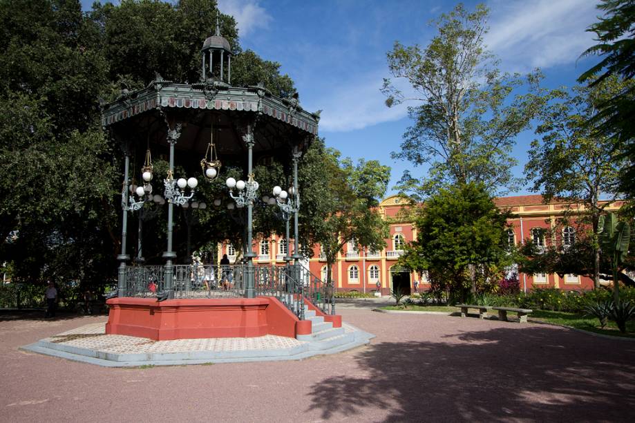 Praça Heliodoro Balbi (Praça da Polícia), em Manaus, no Amazonas