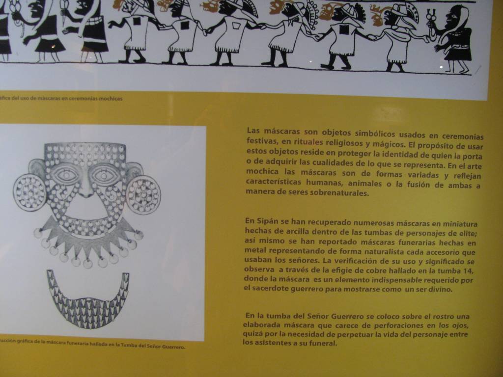 Painel explica uso das m&aacute;scaras na cultura moche