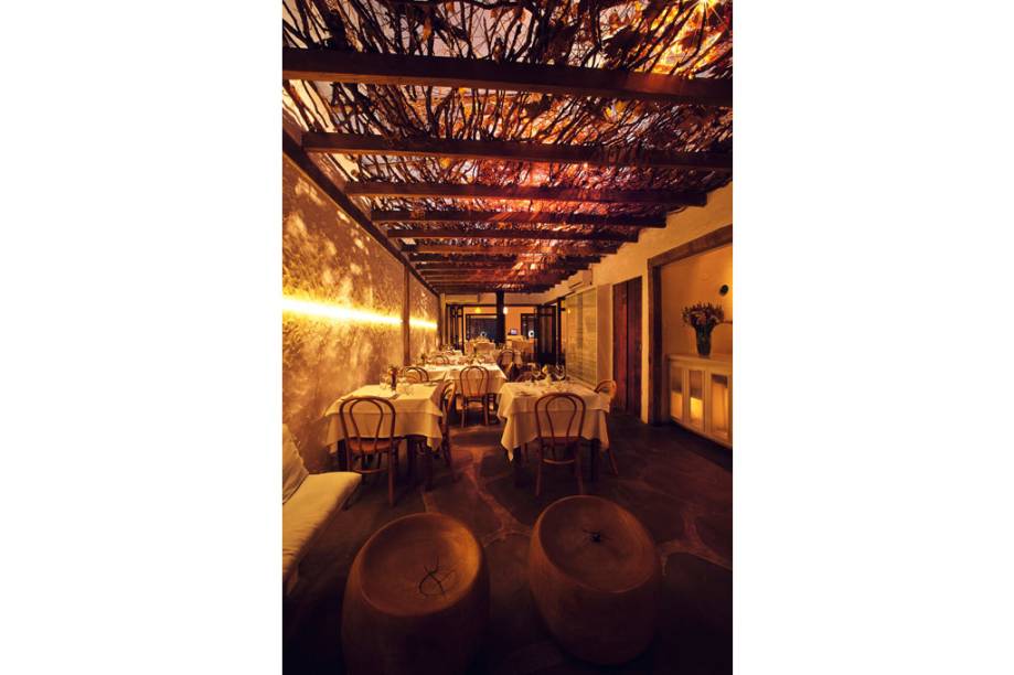 Salão do restaurante Mani, em São Paulo Salão do restaurante Mani, em São Paulo