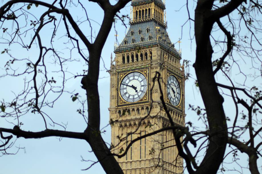 O Big Ben no <a href="https://viajeaqui.abril.com.br/estabelecimentos/reino-unido-londres-atracao-houses-of-parliament" rel="Pal&aacute;cio Westminster" target="_self">Pal&aacute;cio Westminster</a>, <a href="https://viajeaqui.abril.com.br/cidades/reino-unido-londres" rel="Londres" target="_self">Londres</a>, <a href="https://viajeaqui.abril.com.br/paises/reino-unido" rel="Reino Unido" target="_self">Reino Unido</a>