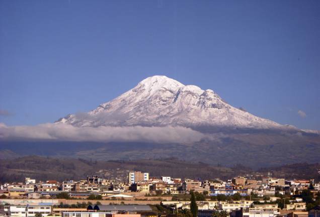 Com aproximadamente 6.300 metros de altitude, o vulcão <a href="https://viajeaqui.abril.com.br/materias/top-10-america-do-sul-natureza-extrema?foto=3#3" rel="Chimborazo" target="_self">Chimborazo</a>, perto de Riobamba, é o ponto mais alto do <a href="https://viajeaqui.abril.com.br/paises/equador" rel="Equador" target="_self">Equador</a> Com aproximadamente 6.300 metros de altitude, o vulcão <a href="https://viajeaqui.abril.com.br/materias/top-10-america-do-sul-natureza-extrema?foto=3#3" rel="Chimborazo" target="_self">Chimborazo</a>, perto de Riobamba, é o ponto mais alto do <a href="https://viajeaqui.abril.com.br/paises/equador" rel="Equador" target="_self">Equador</a>