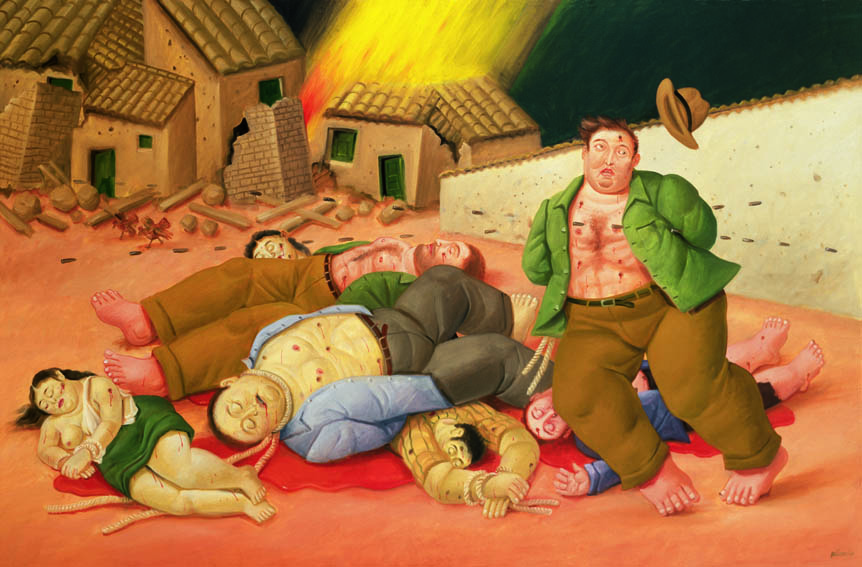 <em>Masacre en Colombia </em>(2000), uma das obras da mostra "Dores da Colômbia" <em>Masacre en Colombia </em>(2000), uma das obras da mostra "Dores da Colômbia"