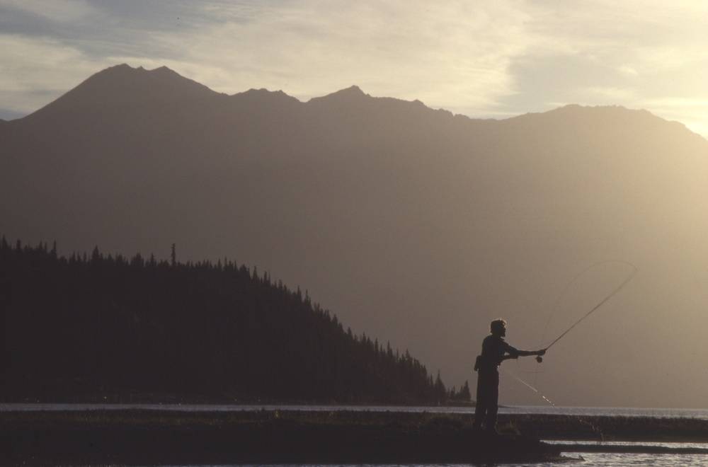 Fly fishing no Kluane National Park, Yukon