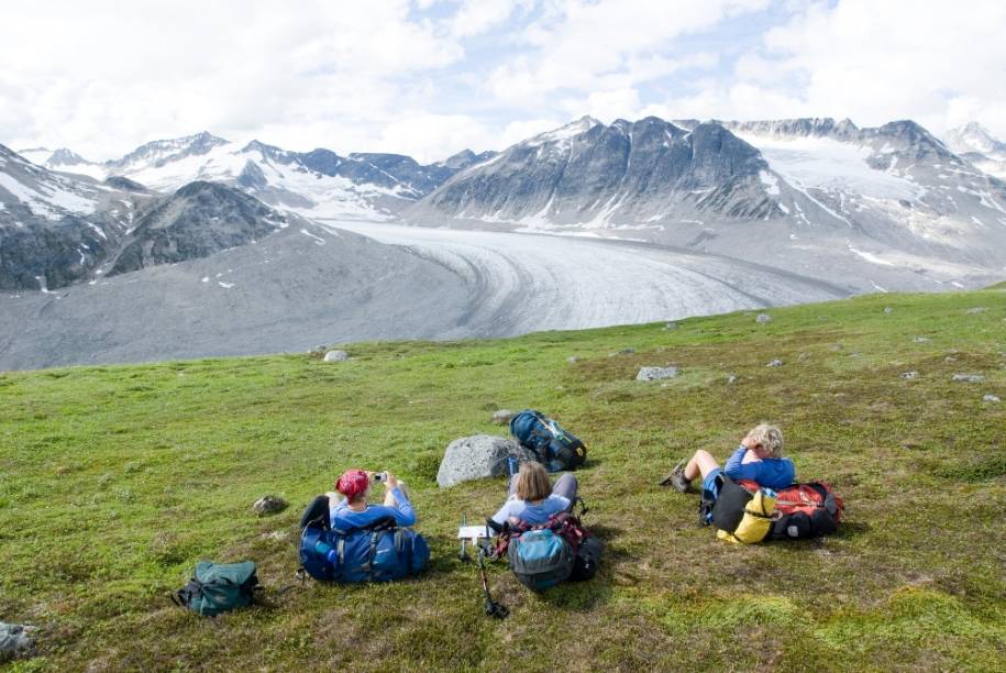 Chuck Creek Trail próximo à geleira Samuel Glacier, no Tatshenshini-Alsek Provincial Park