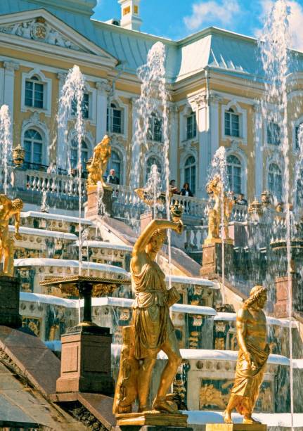 Palácio em Petrodvorets Palácio em Petrodvorets