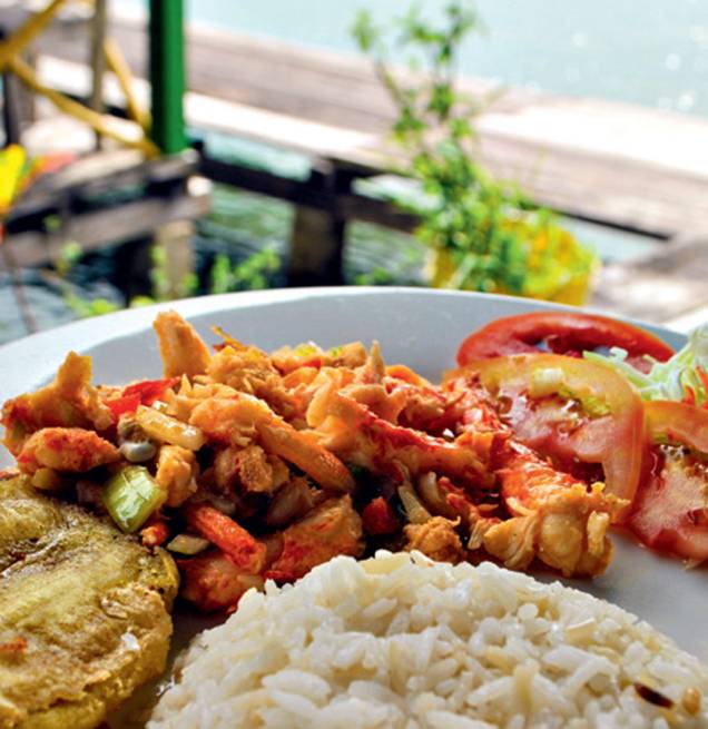 A lagosta fresca em Bocas A lagosta fresca em Bocas