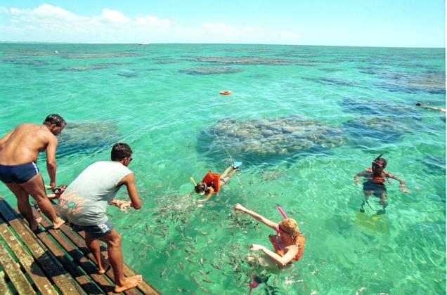 As piscinas naturais de Maracajaú, a 57 km de Natal, estão entre as mais bonitas do país As piscinas naturais de Maracajaú, a 57 km de Natal, estão entre as mais bonitas do país