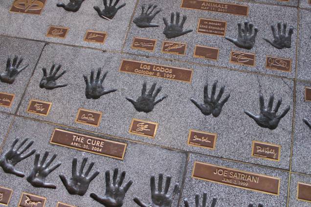 Rock Star Handprints, em Sunset Boulevard, Beverly Hills Rock Star Handprints, em Sunset Boulevard, Beverly Hills