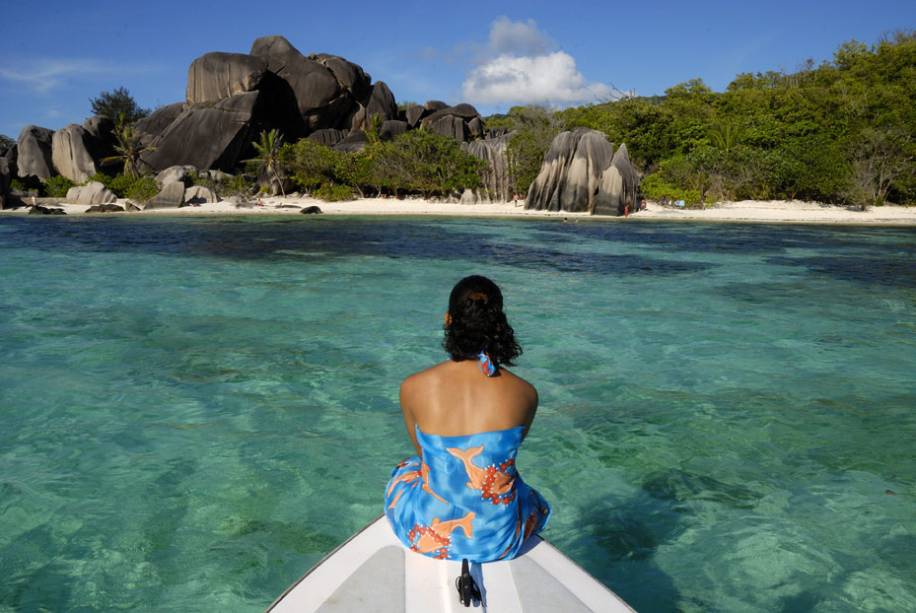 Anse Source dArgent, na ilha de La Digue