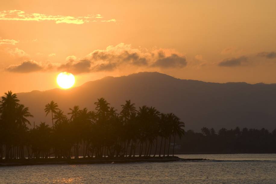 Pôr-do-sol em las Galeras, Samaná