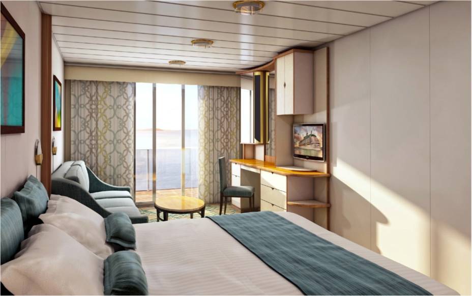 Suíte com decoração clássica e vista para o mar Suíte com decoração clássica e vista para o mar