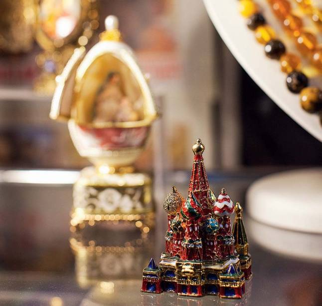 Suvenir em loja do Centro de Moscou Suvenir em loja do Centro de Moscou