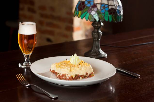 Shepherds pie de linguiça Blumenau, do The Basement Pub Shepherds pie de linguiça Blumenau, do The Basement Pub