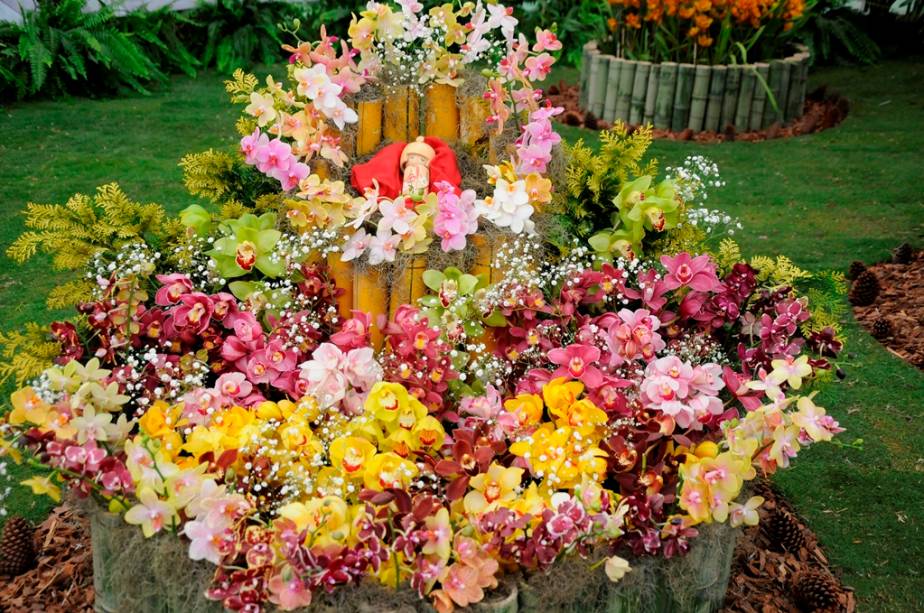 Arranjo floral na Expo Aflord, em Arujá Arranjo floral na Expo Aflord, em Arujá