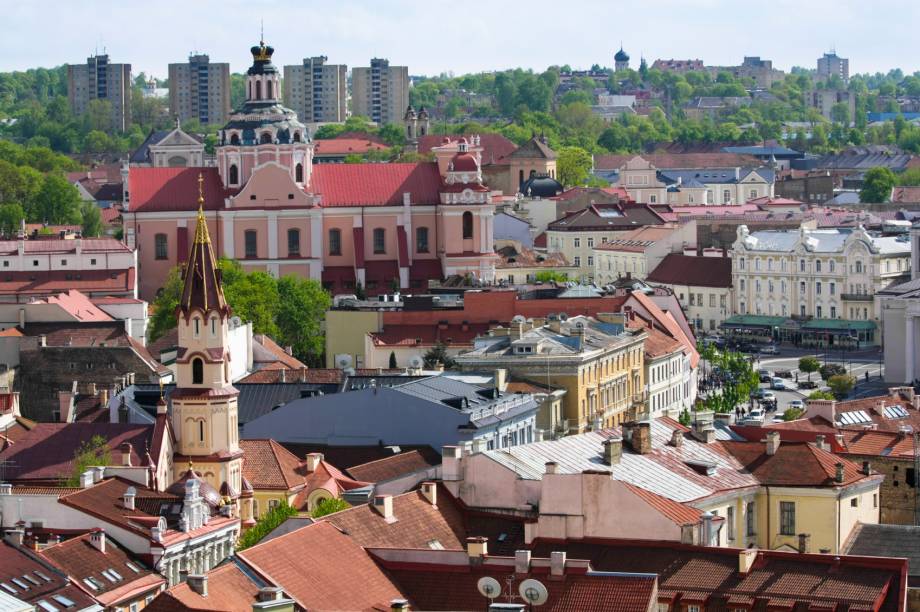 Vista panorâmica de Uzupis, a república de mentirinha