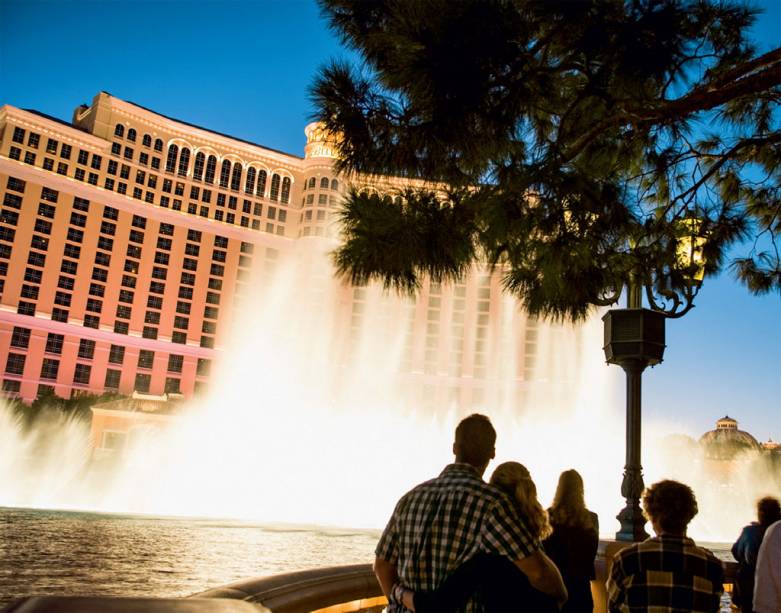  O balé das fontes do Bellagio, programa essencial de Vegas