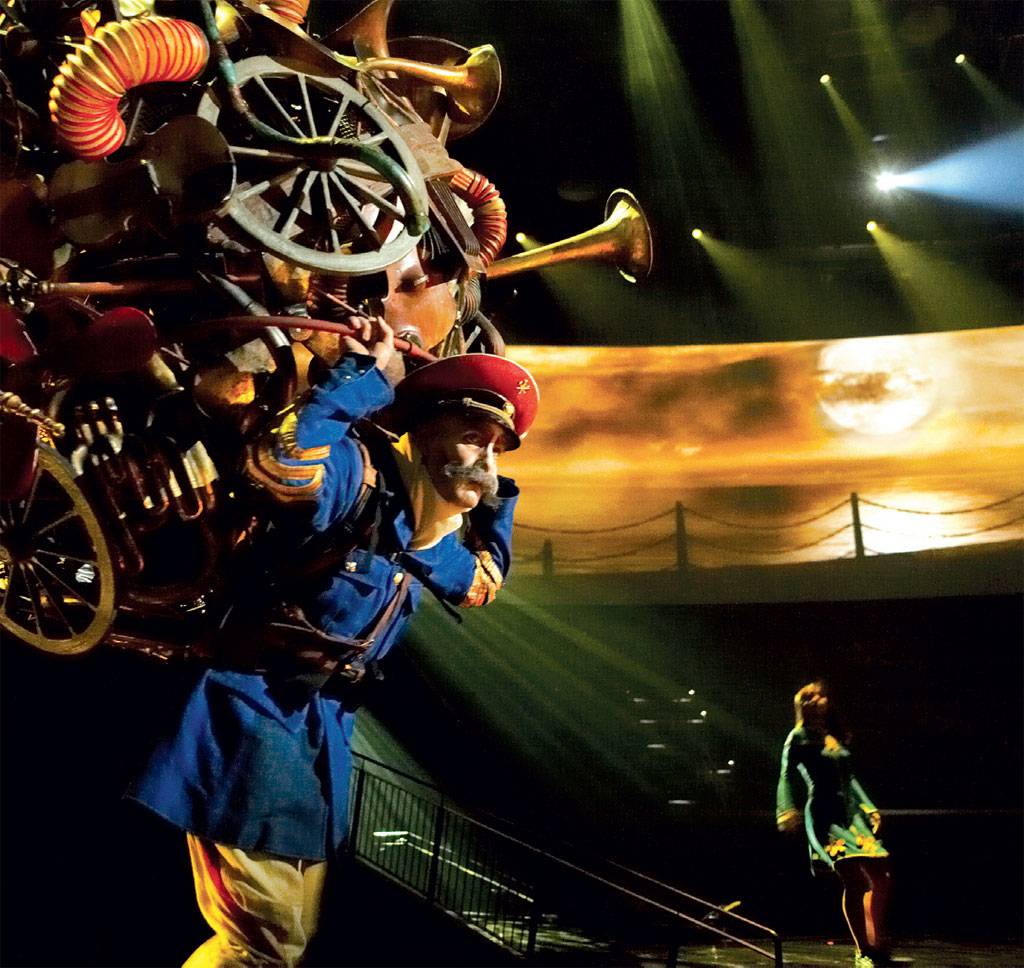 &nbsp;O espet&aacute;culo Love, do Cirque du Soleil, em seu momento&nbsp;Sgt. Pepper&rsquo;s