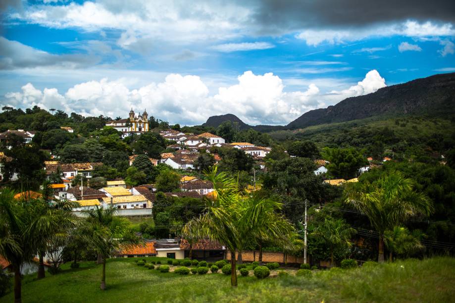 Visão geral do Centro Histórico de Tiradentes, em Minas Gerais