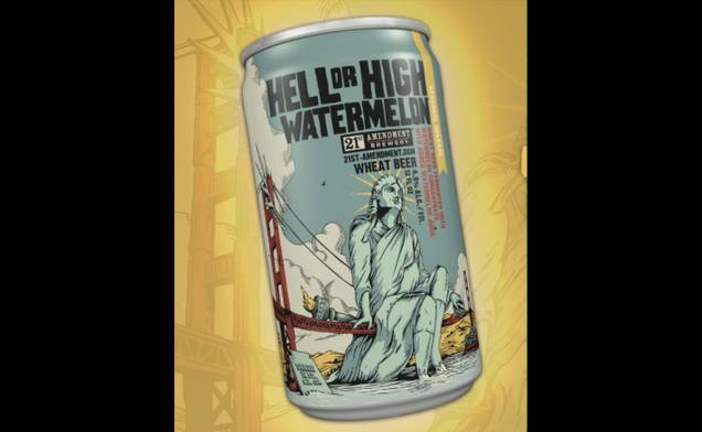 A americana <strong>Hell or High Watermelon Wheat Beer</strong>, que contém suco de melancia, se apresenta como uma cerveja sem fronteiras: "nem um obstáculo é suficiente, nenhuma fruta é impossível", dizem. O teor alcoólico é de 4,9% A americana <strong>Hell or High Watermelon Wheat Beer</strong>, que contém suco de melancia, se apresenta como uma cerveja sem fronteiras: "nem um obstáculo é suficiente, nenhuma fruta é impossível", dizem. O teor alcoólico é de 4,9%