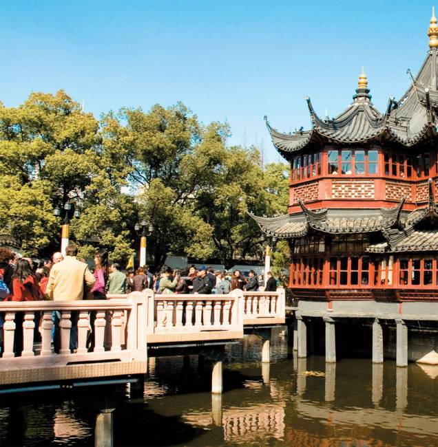 O sossegado Jardim Yuyuan, em Xangai, na China: oásis no meio da agitação O sossegado Jardim Yuyuan, em Xangai, na China: oásis no meio da agitação
