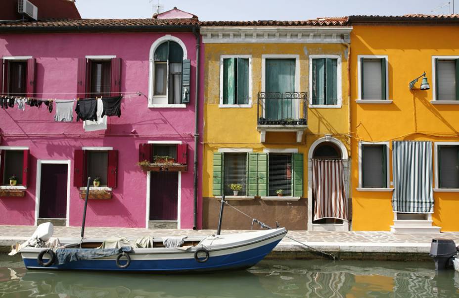 Casas na Ilha de Burano, Veneza Casas na Ilha de Burano, Veneza